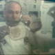 Buzz Aldrin is seen preparing a sandwich aboard the lunar module “Eagle” on July 21, 1969.